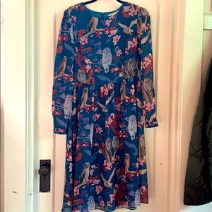 Yumi midi dress with owl design